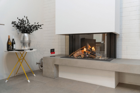 Verkocht! Kalfire GP85/55S driezijdige gashaard